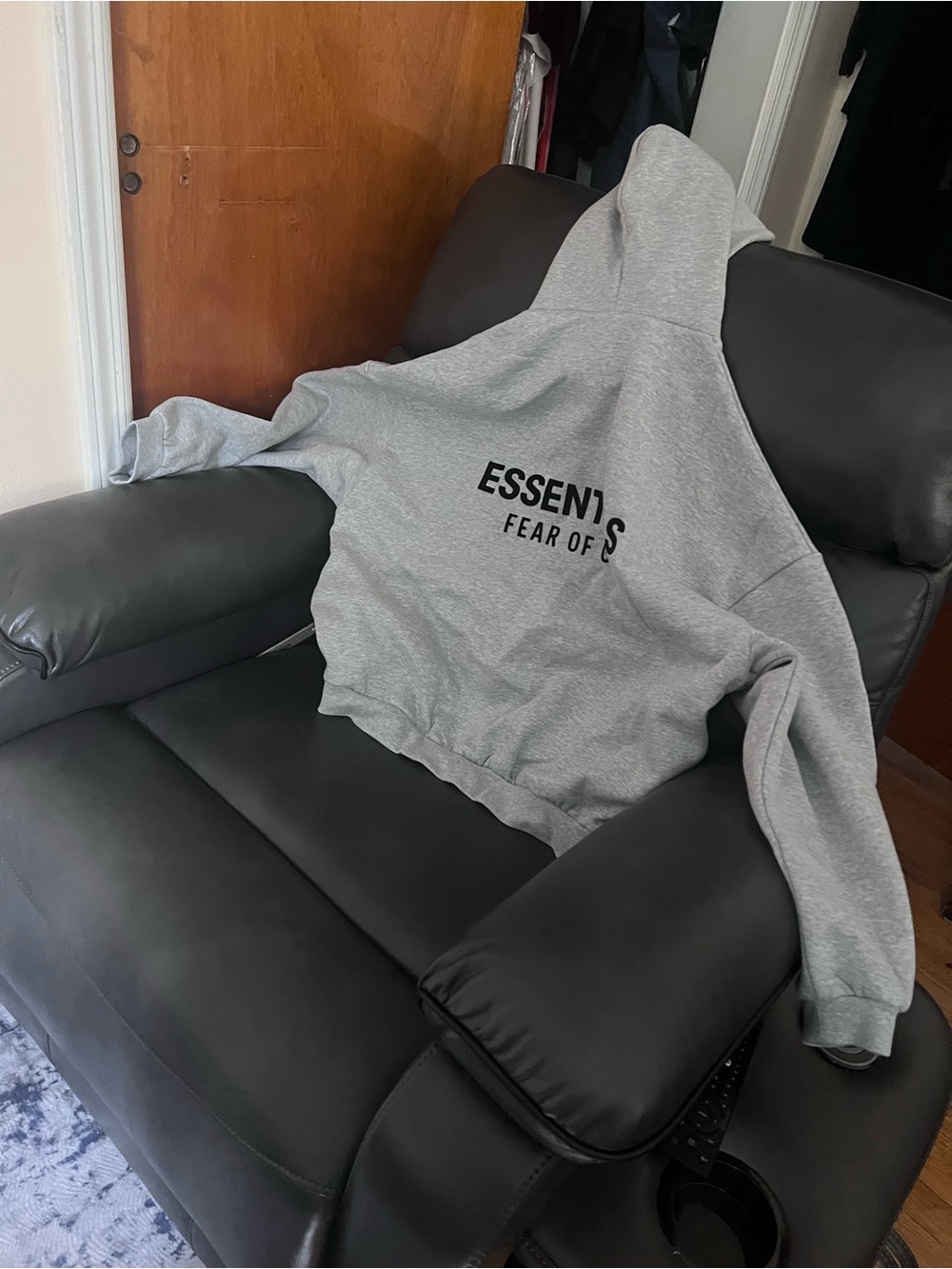 Fear of God ESSENTIALS Grey Crewneck Hoodie - Light Gray